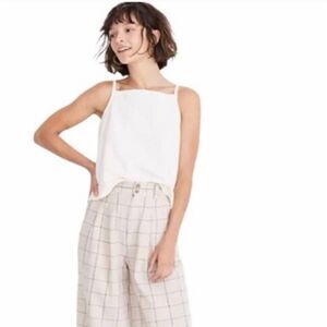 Madewell White Seersucker Apron tank Size XS EUC